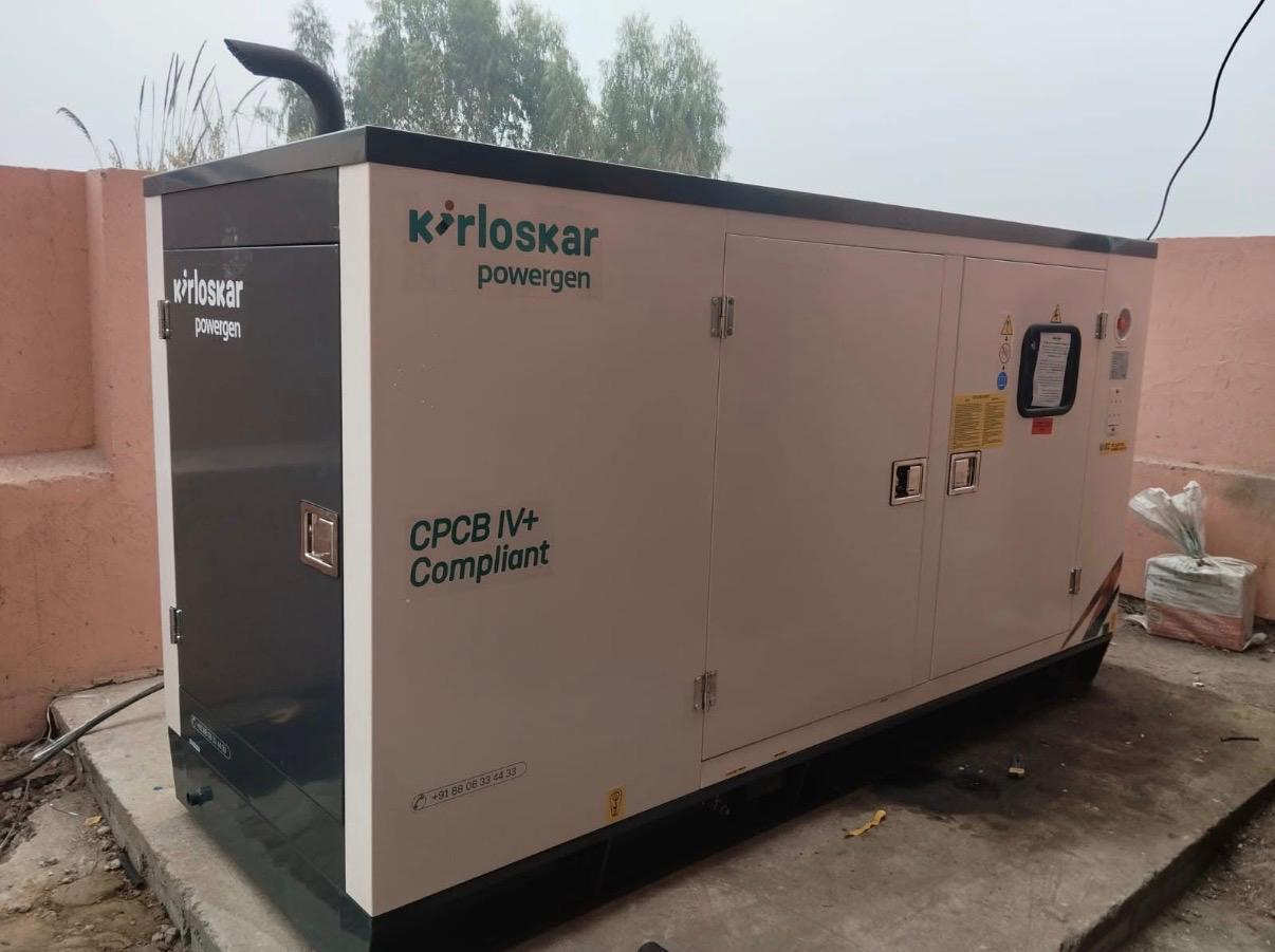 CPCB IV+ compliant genset installed at a residential site